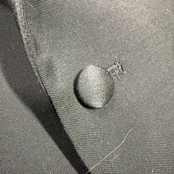 Coppley Warren K Cook Tuxedo 2pc Silk Peak Lapel Wool Mohair Black 46R 38x32 - Picture 4 of 12